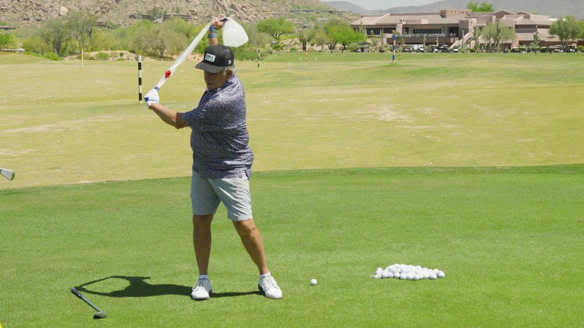 Peter Kostis’s simple training aid for a smooth swing