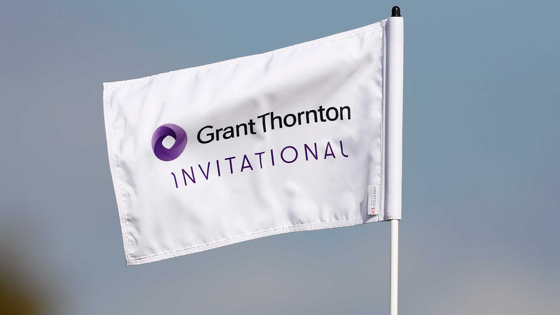 Grant Thornton Invitational flag is displayed during the second round of the 2023 Grant Thornton Invitational at Tiburon Golf Club.